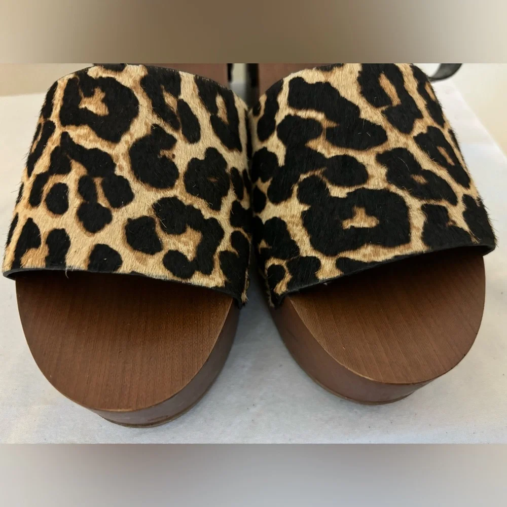 Sam Edelman Women’s Size 8 Dyed Calf Hair 70’s Chunky 2.5” Heel Platform Shoes 8